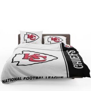 NFL Kansas City Chiefs Duvet Cover and Pillowcase Set Bedding Set