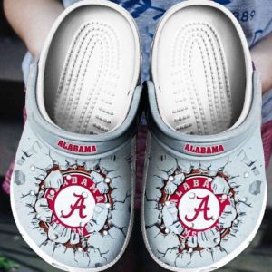 Alabama Crimson Tide Logo Broken Wall Clogs Classic Clogs Shoes