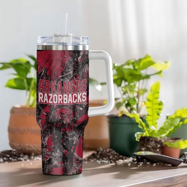 Arkansas Razorbacks NCAA Hun Gift for Fans Personalized S Gift for Fans  Gift for Fans 40oz  Gift for Fans