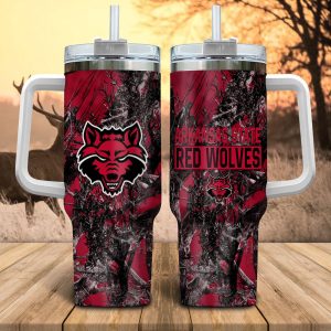 Arkansas S Gift for Fans Red Wolves NCAA Hun Gift for Fans Personalized S Gift for Fans  Gift for Fans 40oz  Gift for Fans
