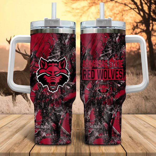 Arkansas S Gift for Fans Red Wolves NCAA Hun Gift for Fans Personalized S Gift for Fans  Gift for Fans 40oz  Gift for Fans