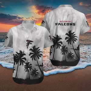 Atlanta Falcons NFL Coconut Trees Beach Vacation Hawaiian Shirt