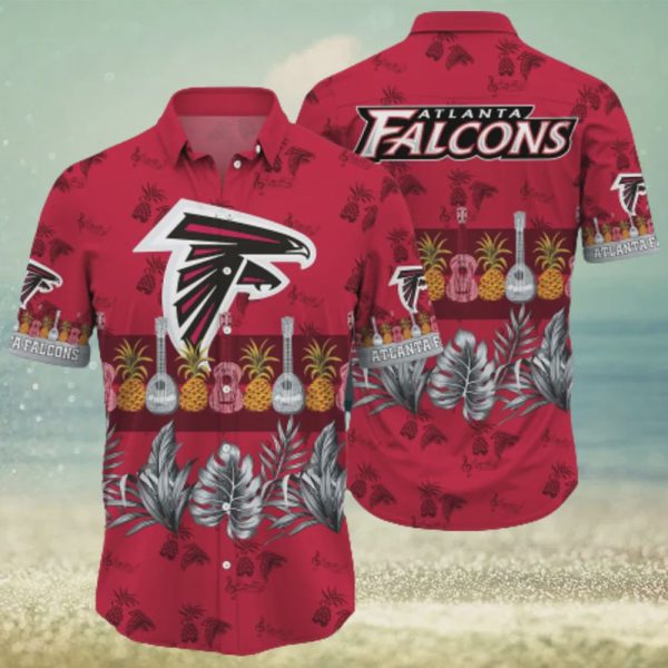 Atlanta Falcons NFL Guitar Summer Pattern Hawaiian Shirt