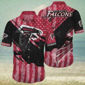 Atlanta Falcons NFL US Flag Summer Pattern Hawaiian Shirt