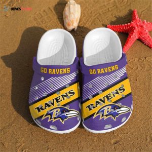 Baltimore Ravens Go Ravens Nfl Clogs Crocband Clogs Unisex Footwear