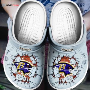 Baltimore Ravens NFL broken brick 4 Clogs Shoes Clogs Unisex Footwear