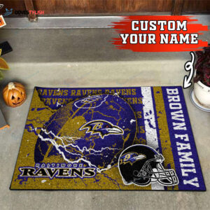 Baltimore Ravens Personalized Doormat Home Decor 2024 2025 26