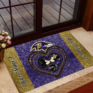 Baltimore Ravens Personalized Doormat Home Decor 2025