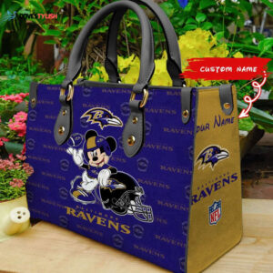 Baltimore Ravens – PERSONALIZED Women Bag and Women Wallet ComboDisney Bag and Wallet Disney Bag and Wallet