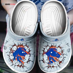 Boise State Broncos Tide Clogs Classic Gray Shoes for Ultimate Fan Style