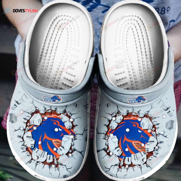 Boise State Broncos Tide Clogs Classic Gray Shoes for Ultimate Fan Style