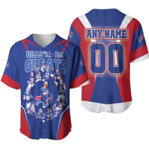Custom Buffalo Bills Legends Baseball Jersey – All-Time Greats Coach & Team Design Personalized Name & Number