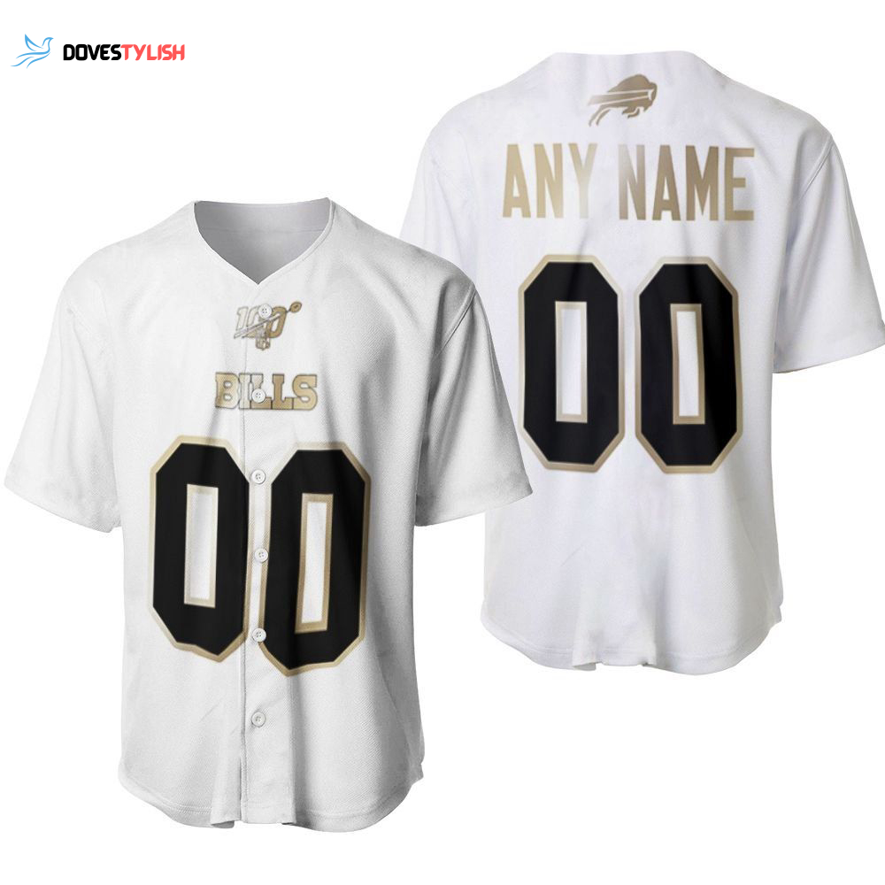 Buffalo Bills 100th Season Golden Edition Jersey Perfect Gift for Fans Buffalo Bills 100th Season Golden Edition Jersey Perfect Gift for Fans
