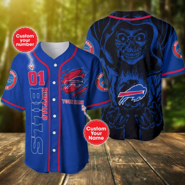 Personalized Buffalo Bills Baseball Jersey – Custom Name & Number