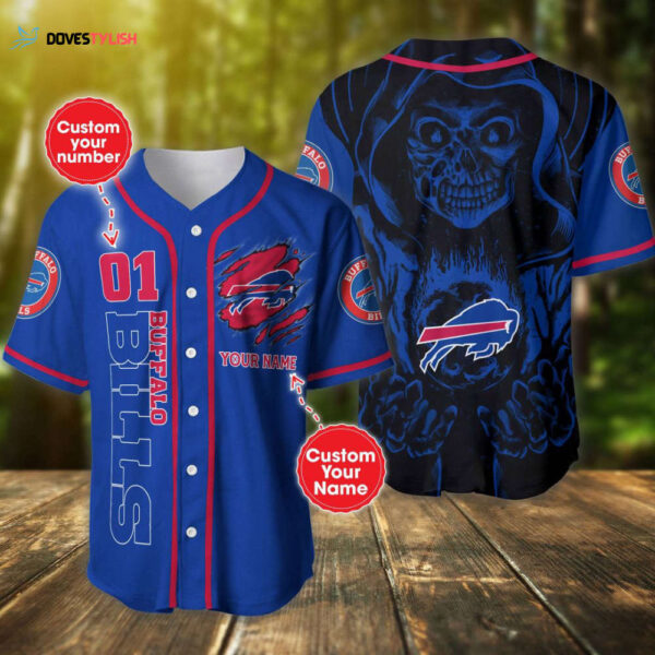 Personalized Buffalo Bills Baseball Jersey – Custom Name & Number