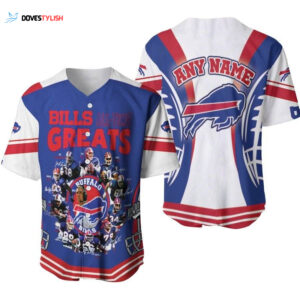 Custom Buffalo Bills Champions Baseball Jersey Gift for Men