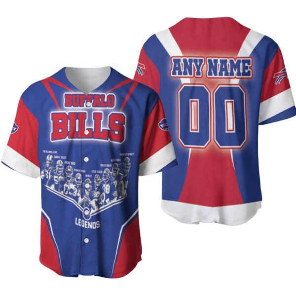 Custom Buffalo Bills Legends Baseball Jersey All-Over Gift for Fans – Personalize with Name & Number