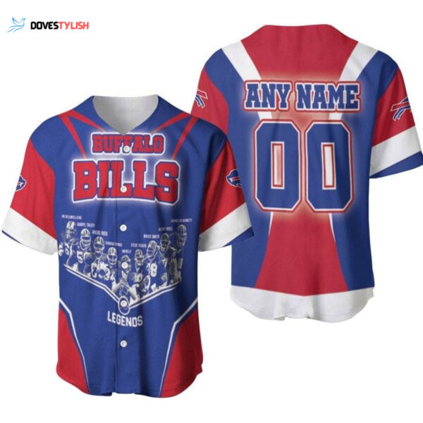 Custom Buffalo Bills Legends Baseball Jersey All-Over Gift for Fans – Personalize with Name & Number