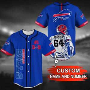 Customized Buffalo Bills NFL Baseball Jersey Shirt for Men & Women – Personalized with Your Name