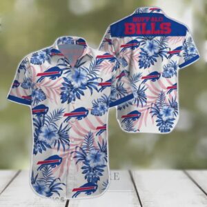 Buffalo Bills NFL Floral White Background Hawaiian Shirt 3