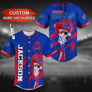 Custom Buffalo Bills NFL Baseball Jersey Shirt Personalized for Men & Women