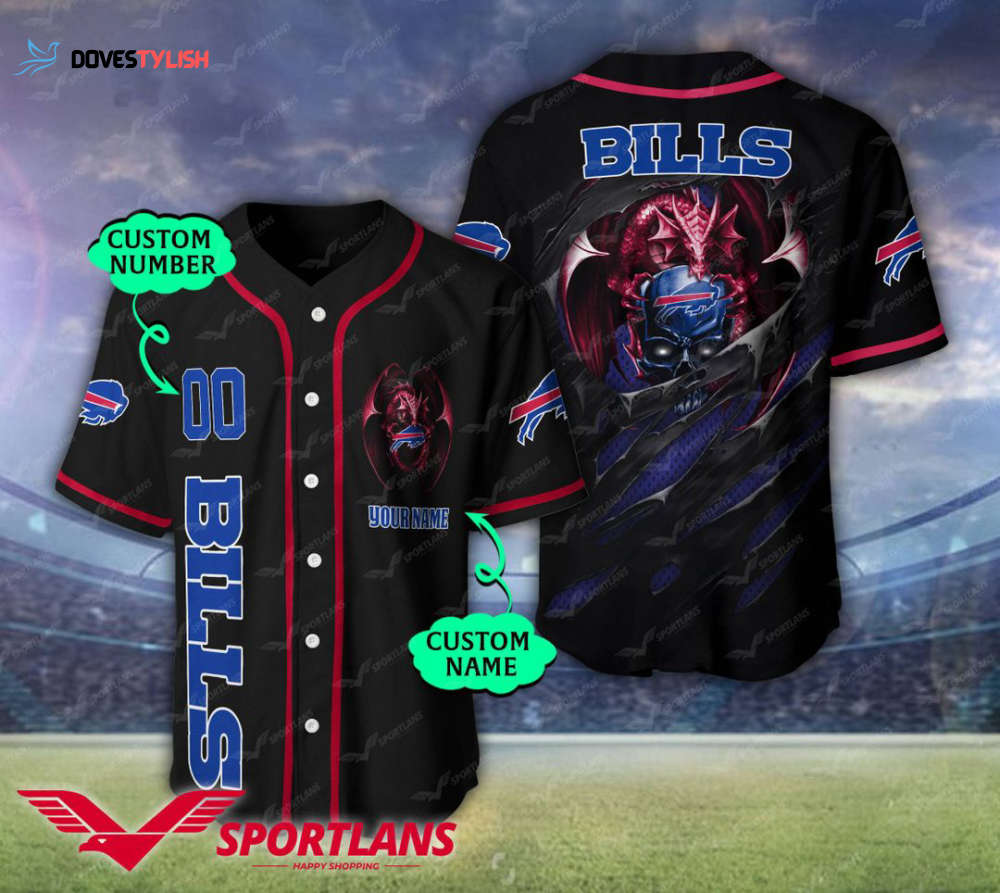 Custom Buffalo Bills Baseball Jersey Personalized NFL Fan Gear Custom Buffalo Bills Baseball Jersey Personalized NFL Fan Gear