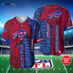 Custom Buffalo Bills Baseball Jersey Personalized NFL Gear