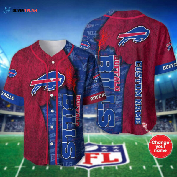 Custom Buffalo Bills Baseball Jersey Personalized NFL Gear