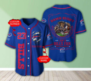 Customize Your Style with Personalized Buffalo Bills Baseball Jersey