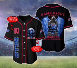 Customized Buffalo Bills Baseball Jersey Show Your Team Pride!