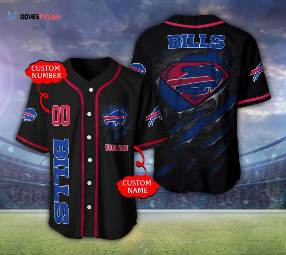 Custom Buffalo Bills Baseball Jersey – Personalize Your Team Spirit Custom Buffalo Bills Baseball Jersey – Personalize Your Team Spirit