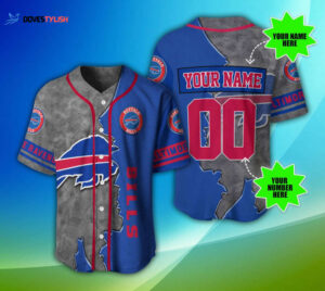 Custom Buffalo Bills Baseball Jersey Personalized Game Gear