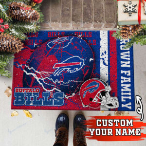 Buffalo Bills Personalized Doormat Home Decor 2024 2025 26