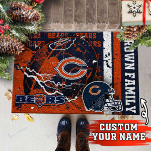 Chicago Bears Personalized Doormat Home Decor 2024 2025 26