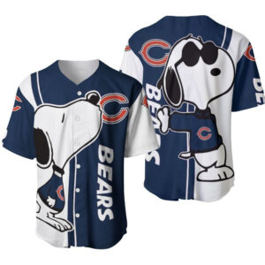 Chicago Bears Snoopy Lover Printed Baseball Jersey