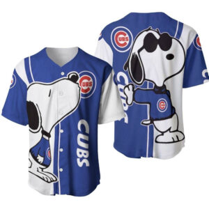 Chicago Cubs Snoopy Lover Printed Baseball Jersey