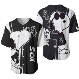 Chicago White Sox Snoopy Lover Printed Baseball Jersey
