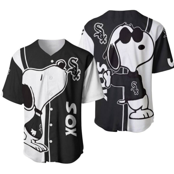 Chicago White Sox Snoopy Lover Printed Baseball Jersey