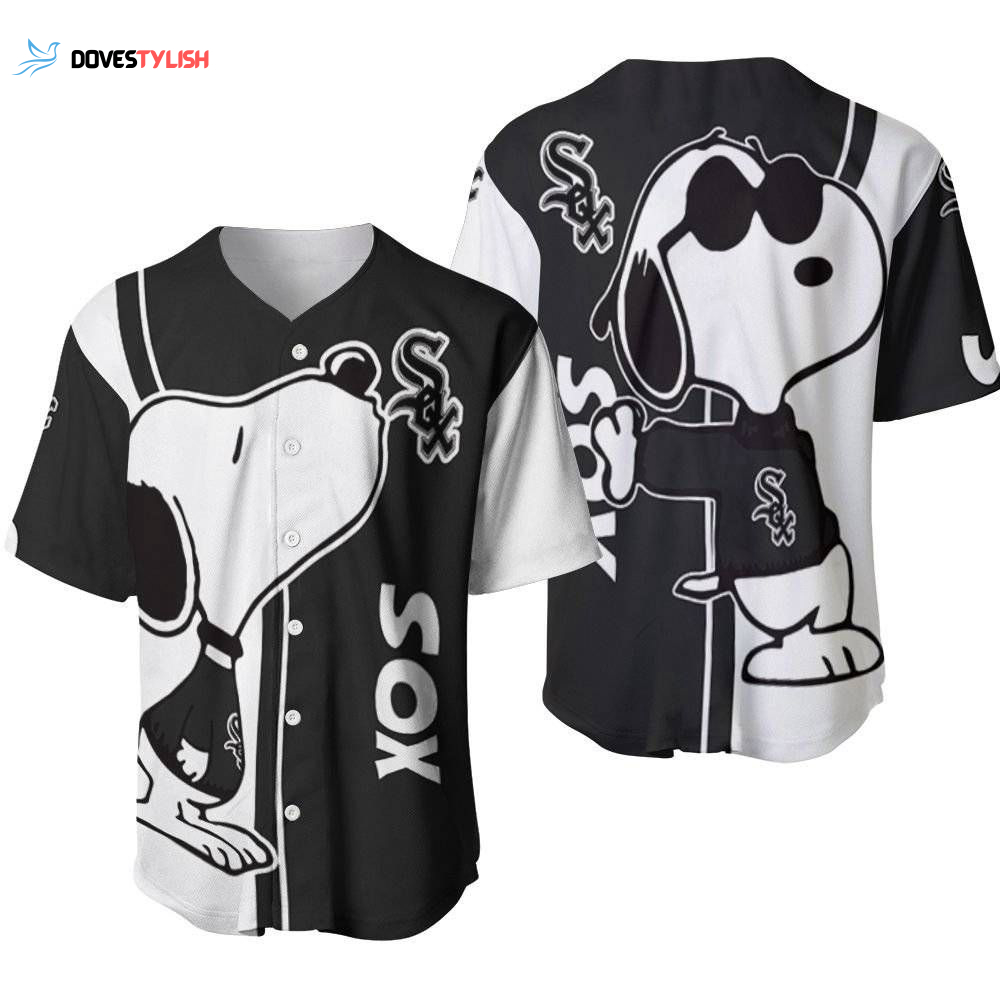 Chicago White Sox Snoopy Lover Printed Baseball Jersey Gift for Men Dad Chicago White Sox Snoopy Lover Printed Baseball Jersey Gift for Men Dad