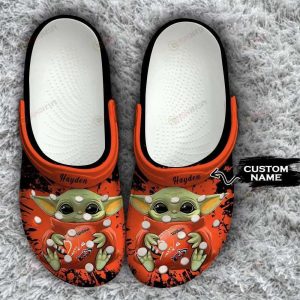 Cincinnati Bengals Baby Yoda Custom Name Crocs Classic Clogs Shoes