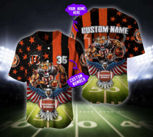 Cincinnati Bengals Baseball Jersey Custom Name And Number
