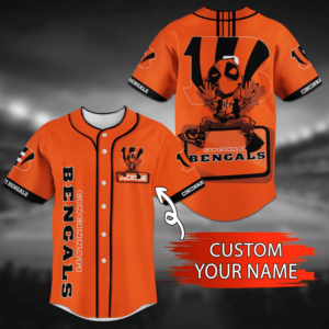 Cincinnati Bengals NFL Personalized Personalized Name Baseball Jersey Shirt  For Men Women