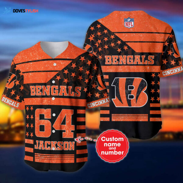 Cincinnati Bengals Personalized Baseball Jersey