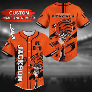 Cincinnati Bengals Personalized Baseball Jersey