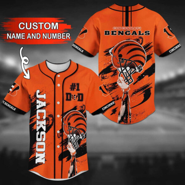 Cincinnati Bengals Personalized Baseball Jersey