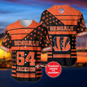 Cincinnati Bengals Personalized Baseball Jersey