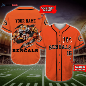 Cincinnati Bengals Personalized Baseball Jersey