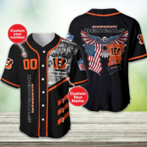 Cincinnati Bengals Personalized Baseball Jersey
