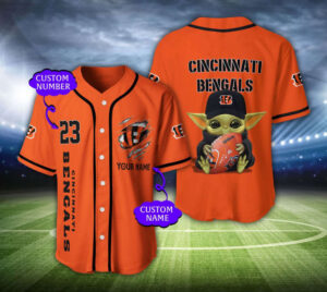 Cincinnati Bengals Personalized Baseball Jersey