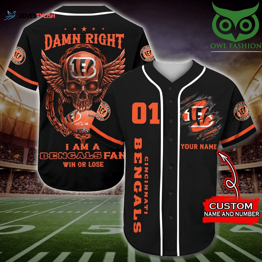 Cincinnati Bengals Personalized Baseball Jersey Cincinnati Bengals Personalized Baseball Jersey
